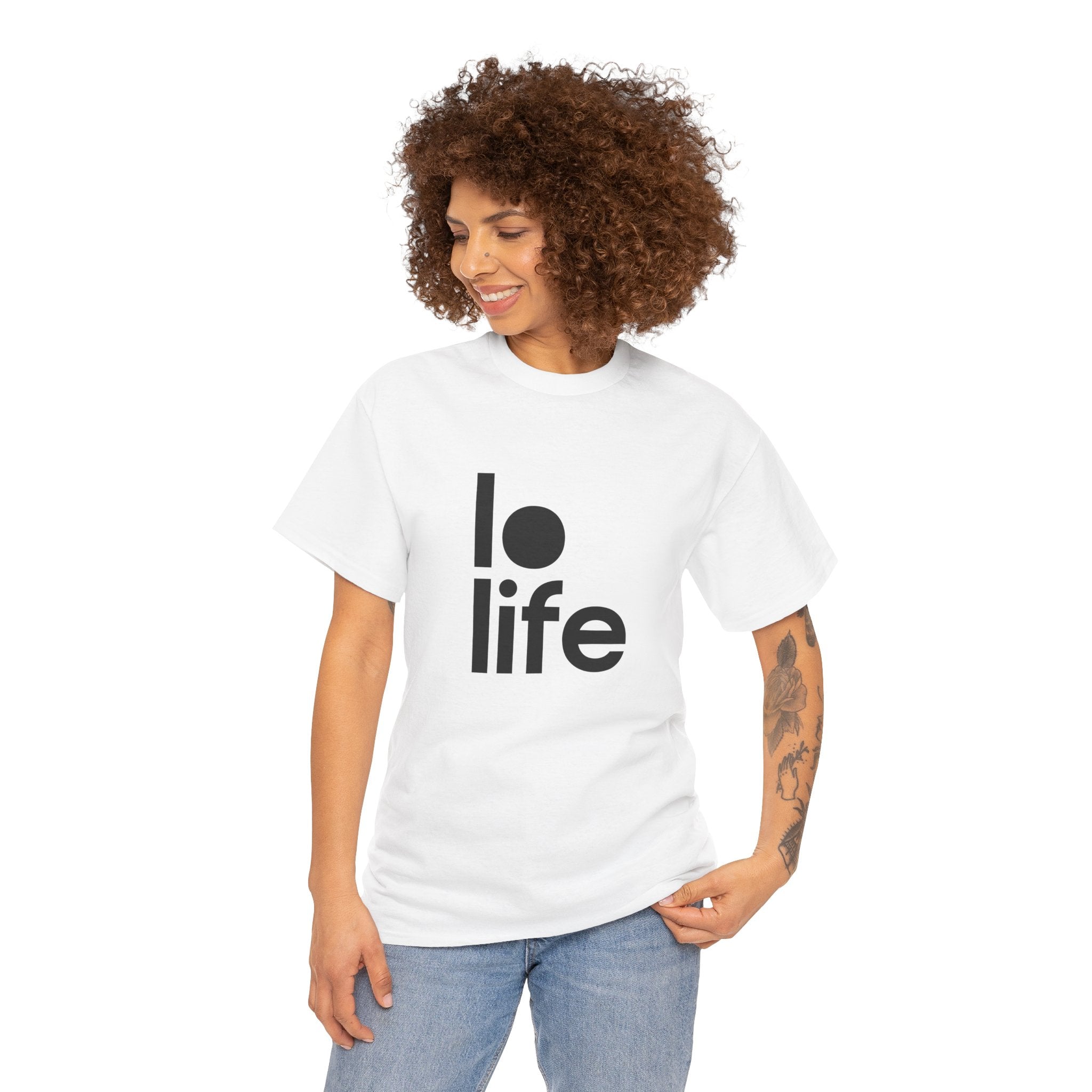 LO LIFE Humor Unisex Heavy Cotton Tee, Concert Apparel, Party Shirt, Music Lover Gift, Weekend Outfit