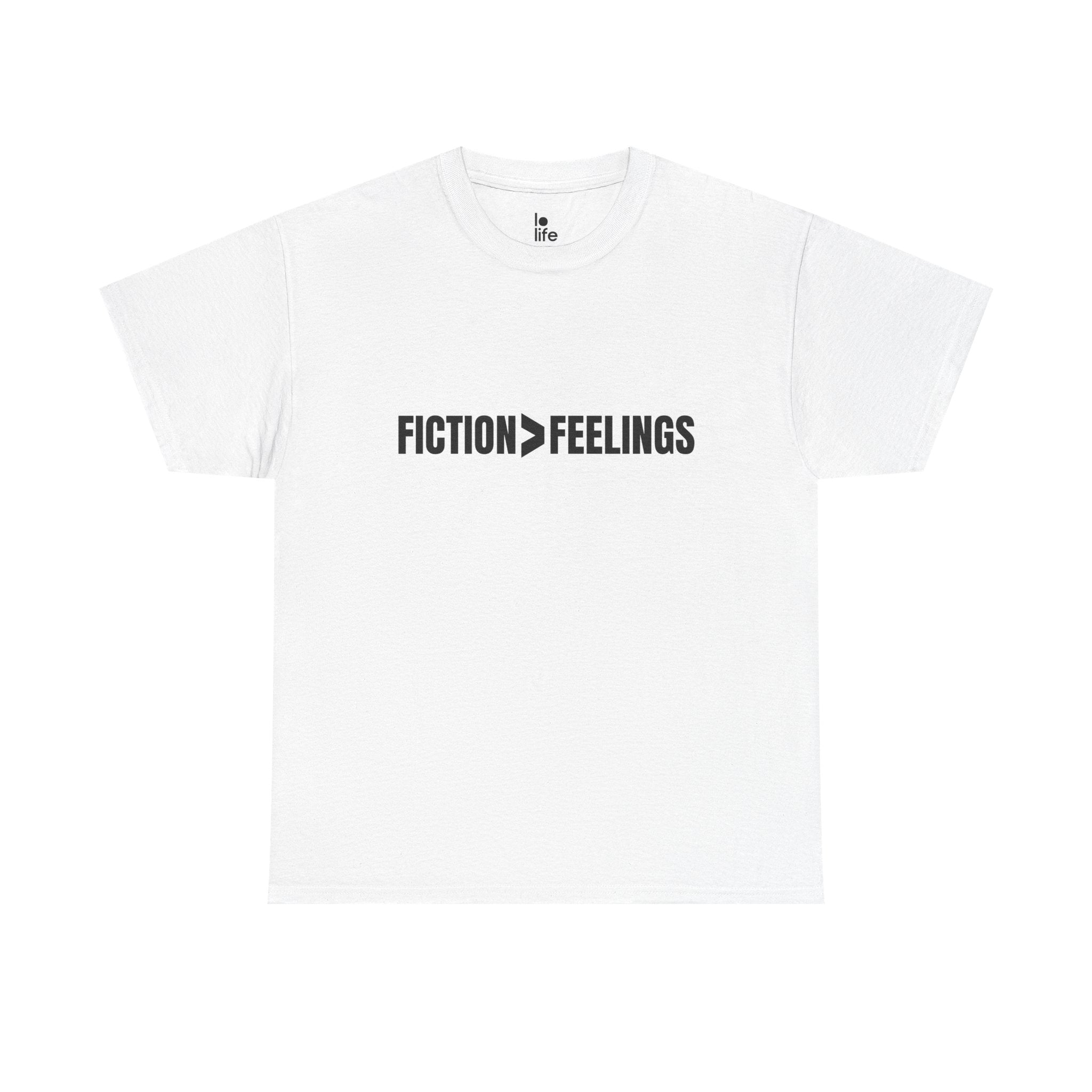 FICTION > FEELINGS Humor Unisex Heavy Cotton Tee, Concert Apparel, Party Shirt, Music Lover Gift, Weekend Outfit