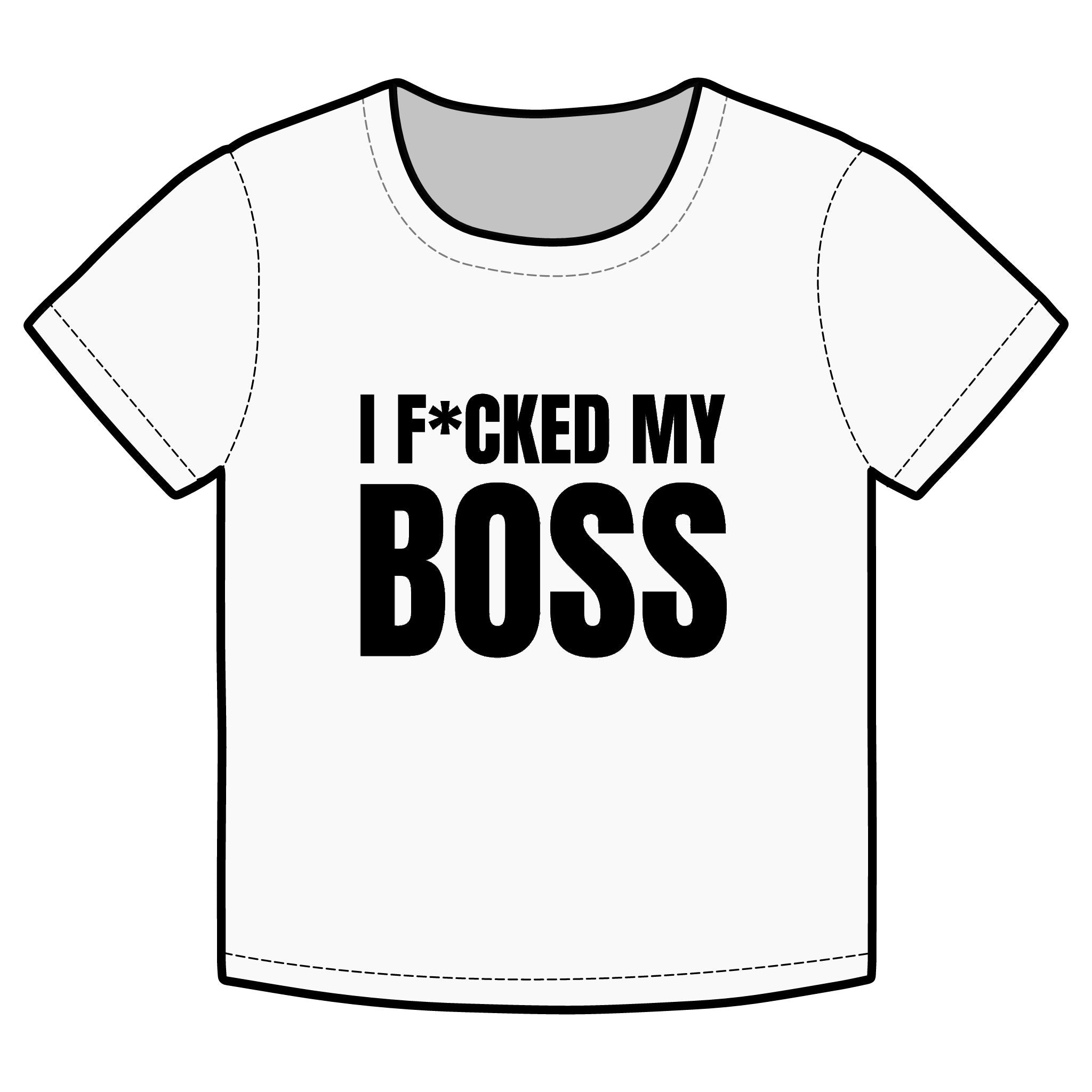 I F*CKED MY BOSS Funny Organic Baby Tee – Retro Slogan Shirt, Witty Graphic T-Shirt, Hipster Streetwear