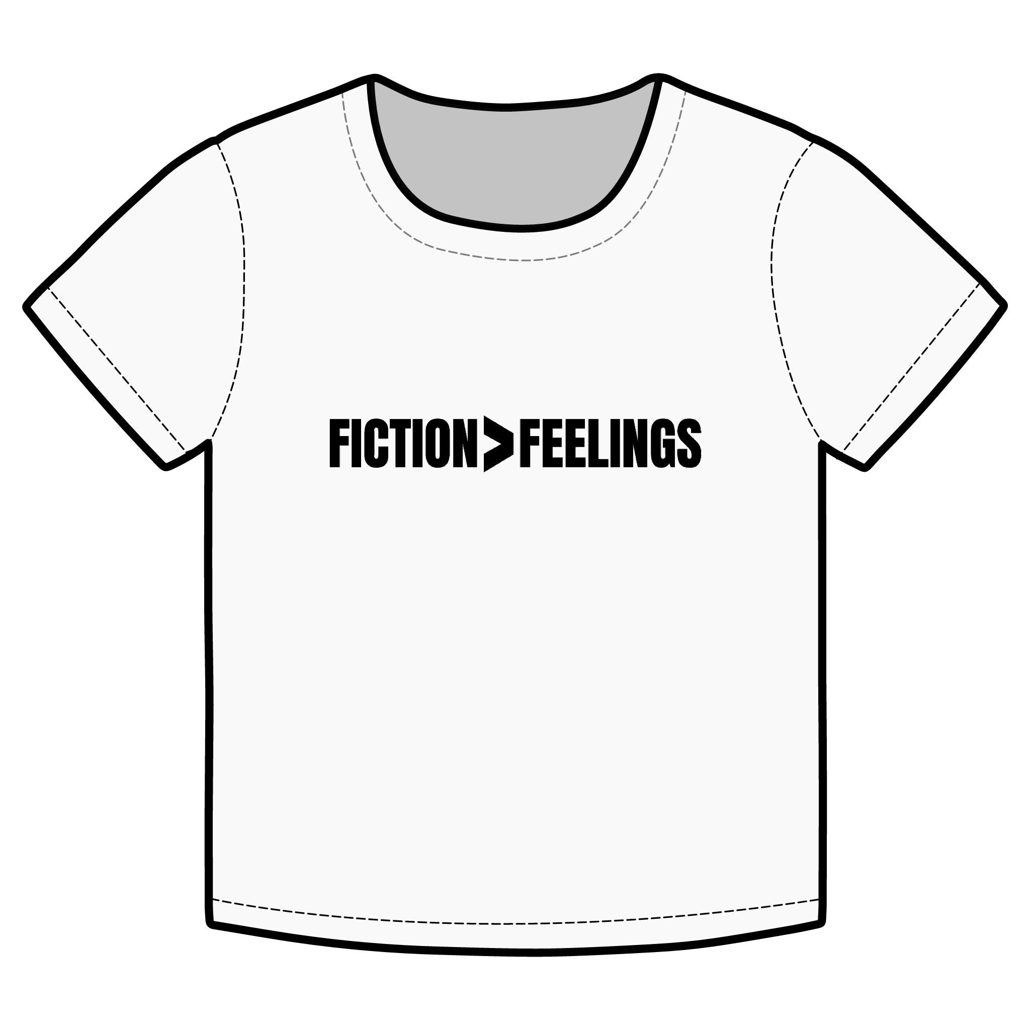 FICTION > FEELINGS Funny Organic Baby Tee – Retro Slogan Shirt, Witty Graphic T-Shirt, Hipster Streetwear