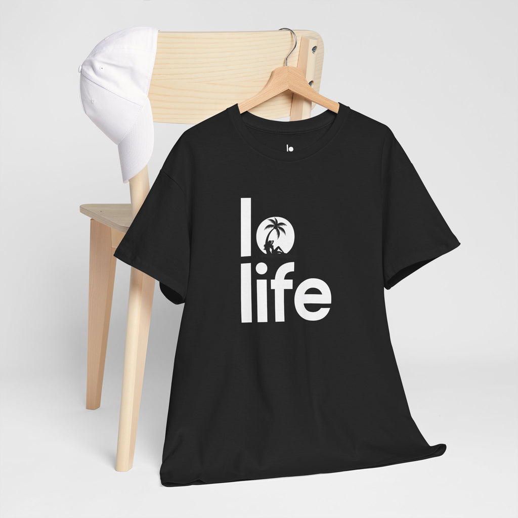 LO LIFE | PALM DREAMS Humor Unisex Heavy Cotton Tee, Concert Apparel, Party Shirt, Music Lover Gift, Weekend Outfit