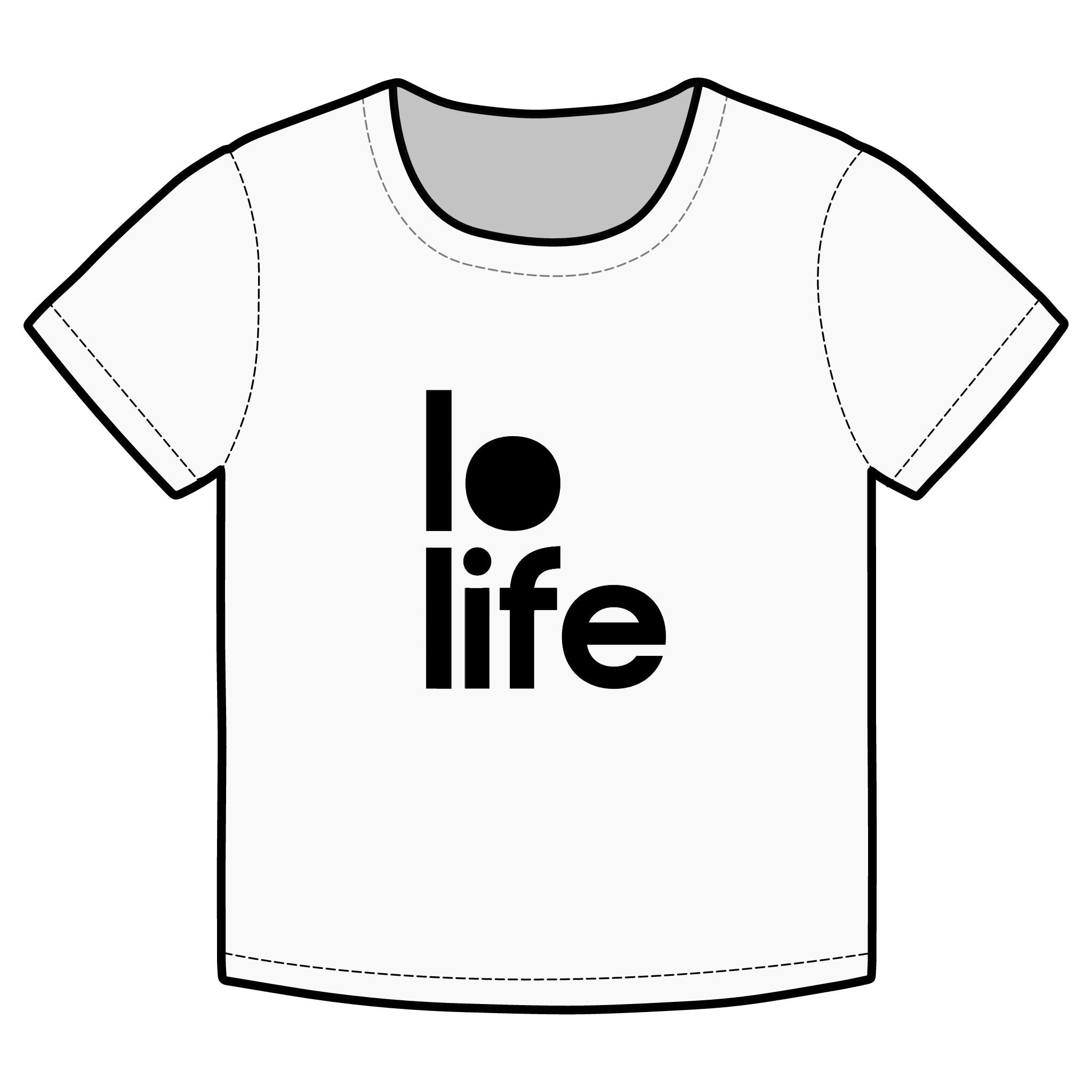 LO LIFE Funny Organic Baby Tee – Retro Slogan Shirt, Witty Graphic T-Shirt, Hipster Streetwear