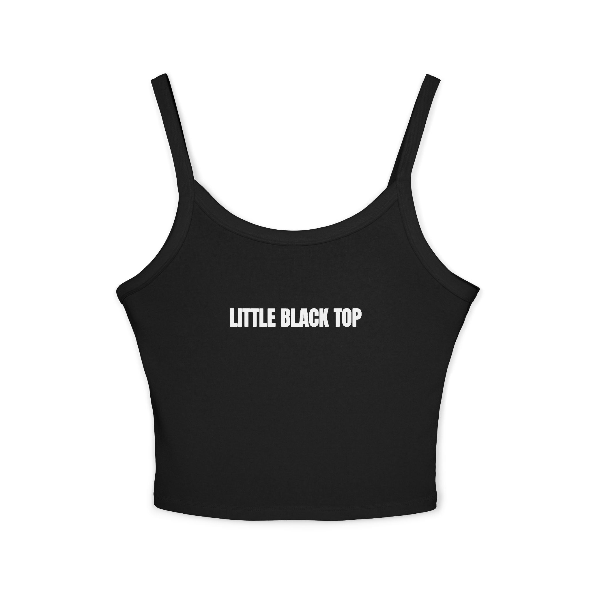 LITTLE BLACK TOP Women's Spaghetti Strap Tank Top | Perfect for Summer Parties, Casual Outings, Festival Wear, Unique Gift, Trendy