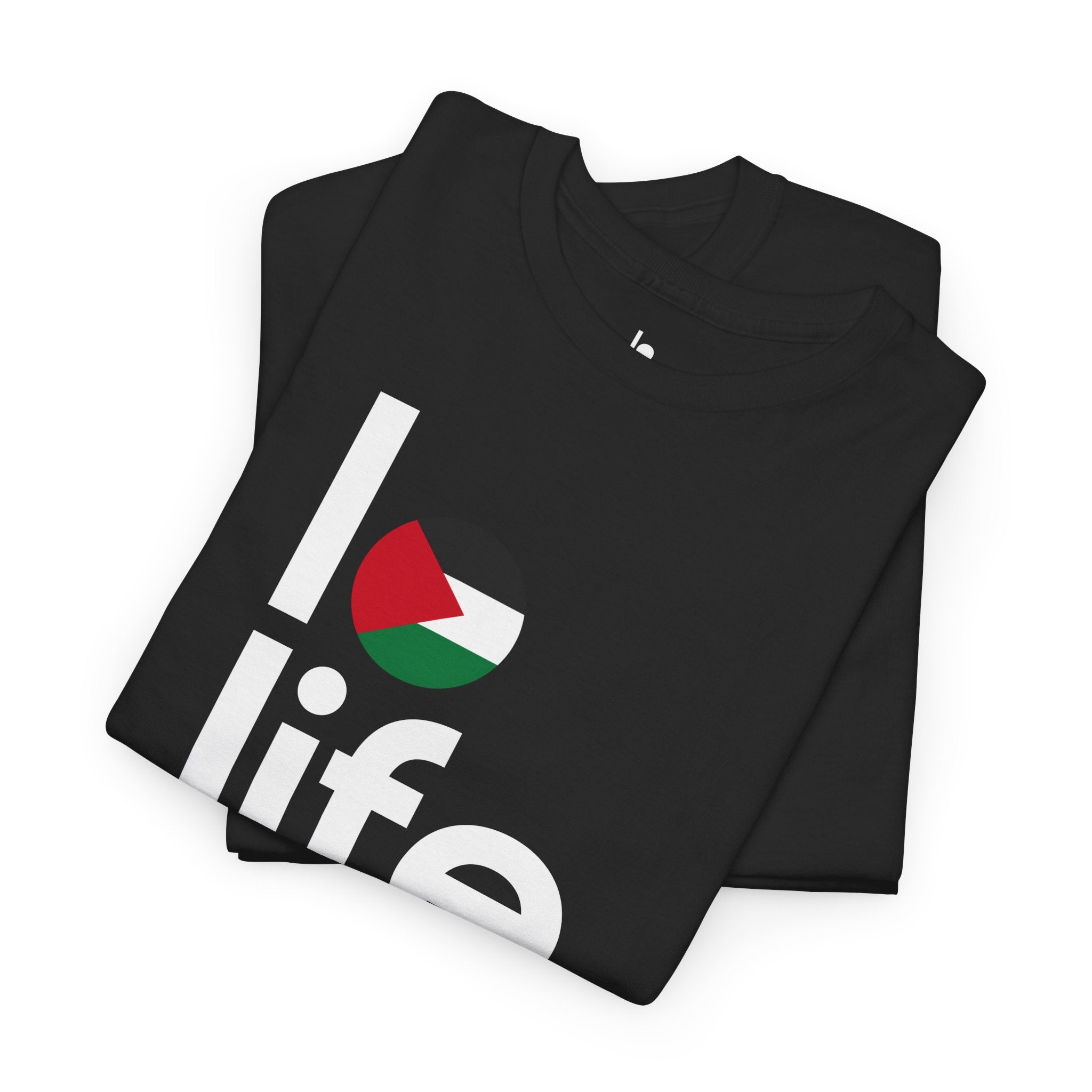 LO LIFE | PALESTINE FLAG Humor Unisex Heavy Cotton Tee, Concert Apparel, Party Shirt, Music Lover Gift, Weekend Outfit