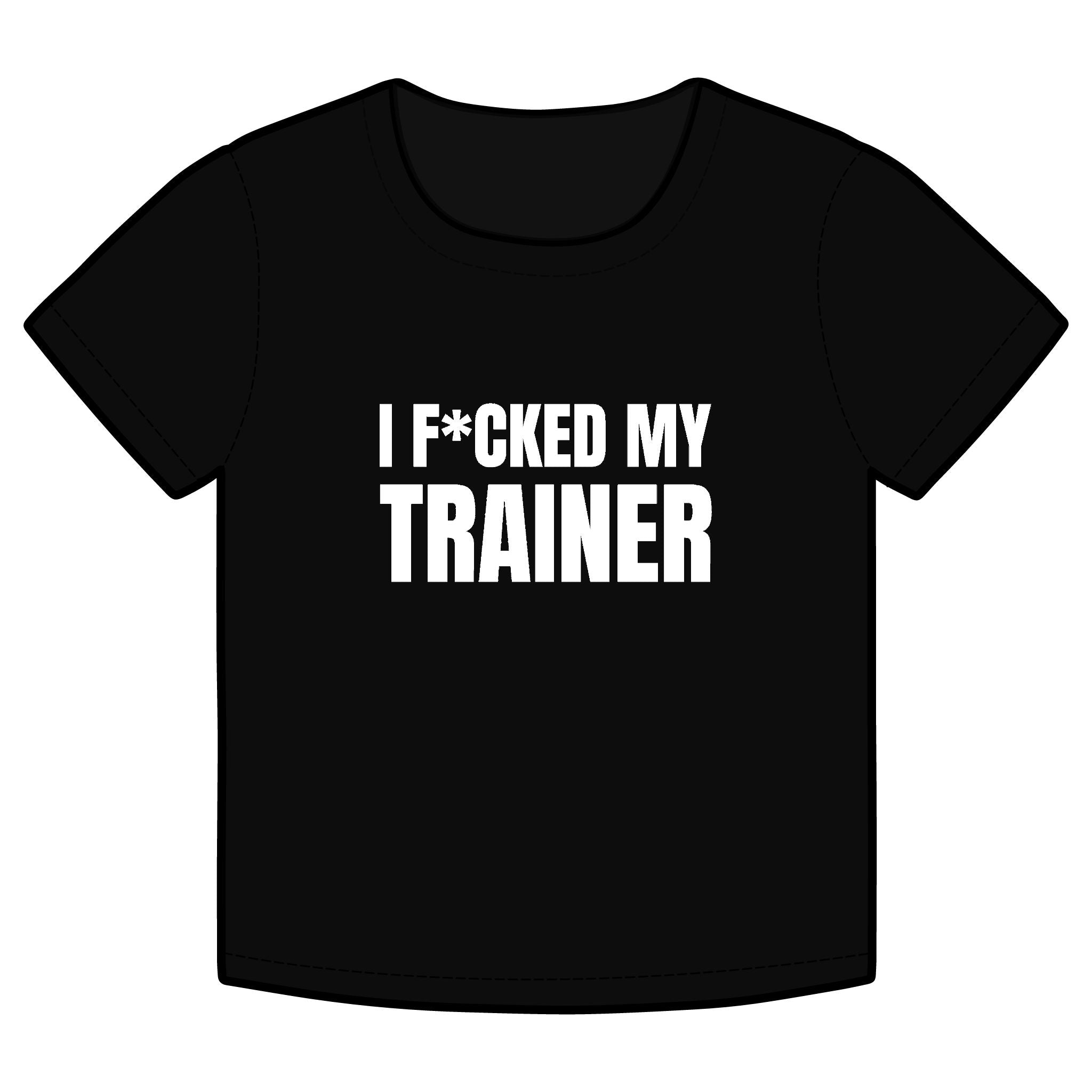 I F*CKED MY TRAINER Funny Organic Baby Tee – Retro Slogan Shirt, Witty Graphic T-Shirt, Hipster Streetwear