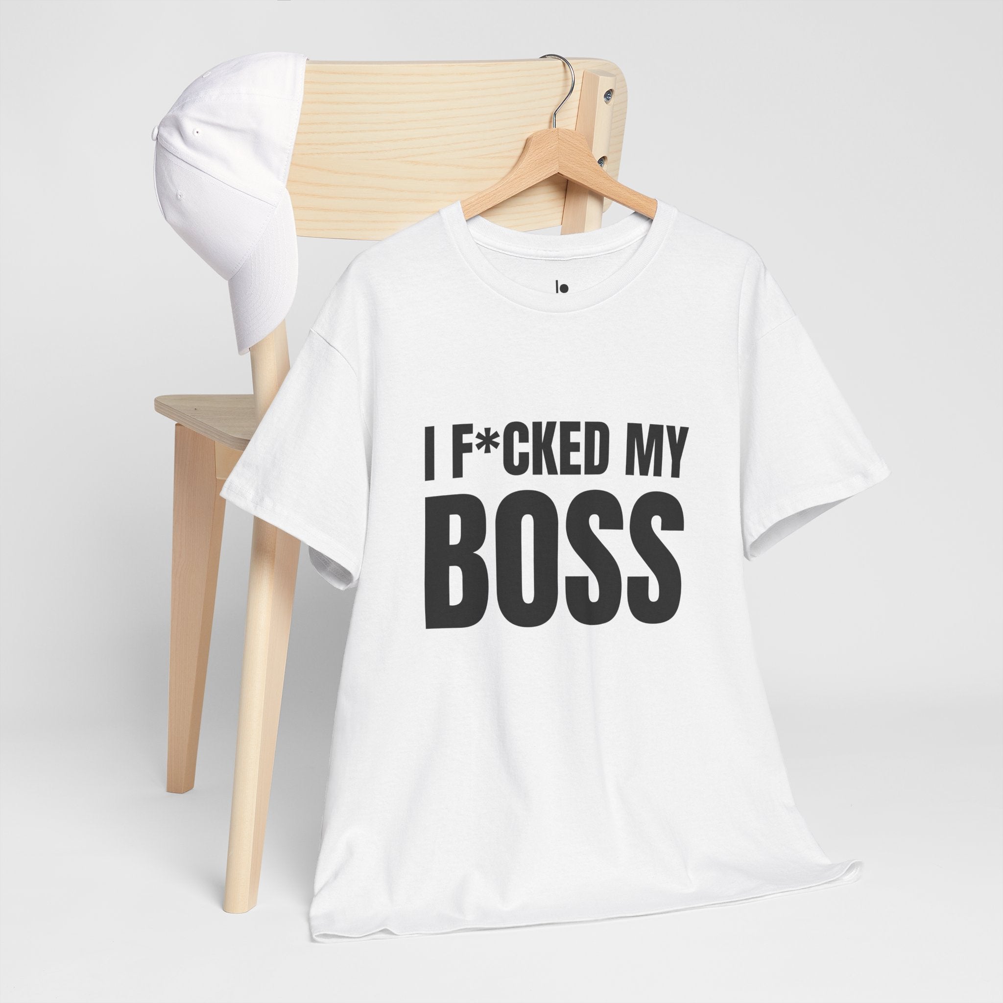 I F*CKED MY BOSS Humor Unisex Heavy Cotton Tee, Concert Apparel, Party Shirt, Music Lover Gift, Weekend Outfit