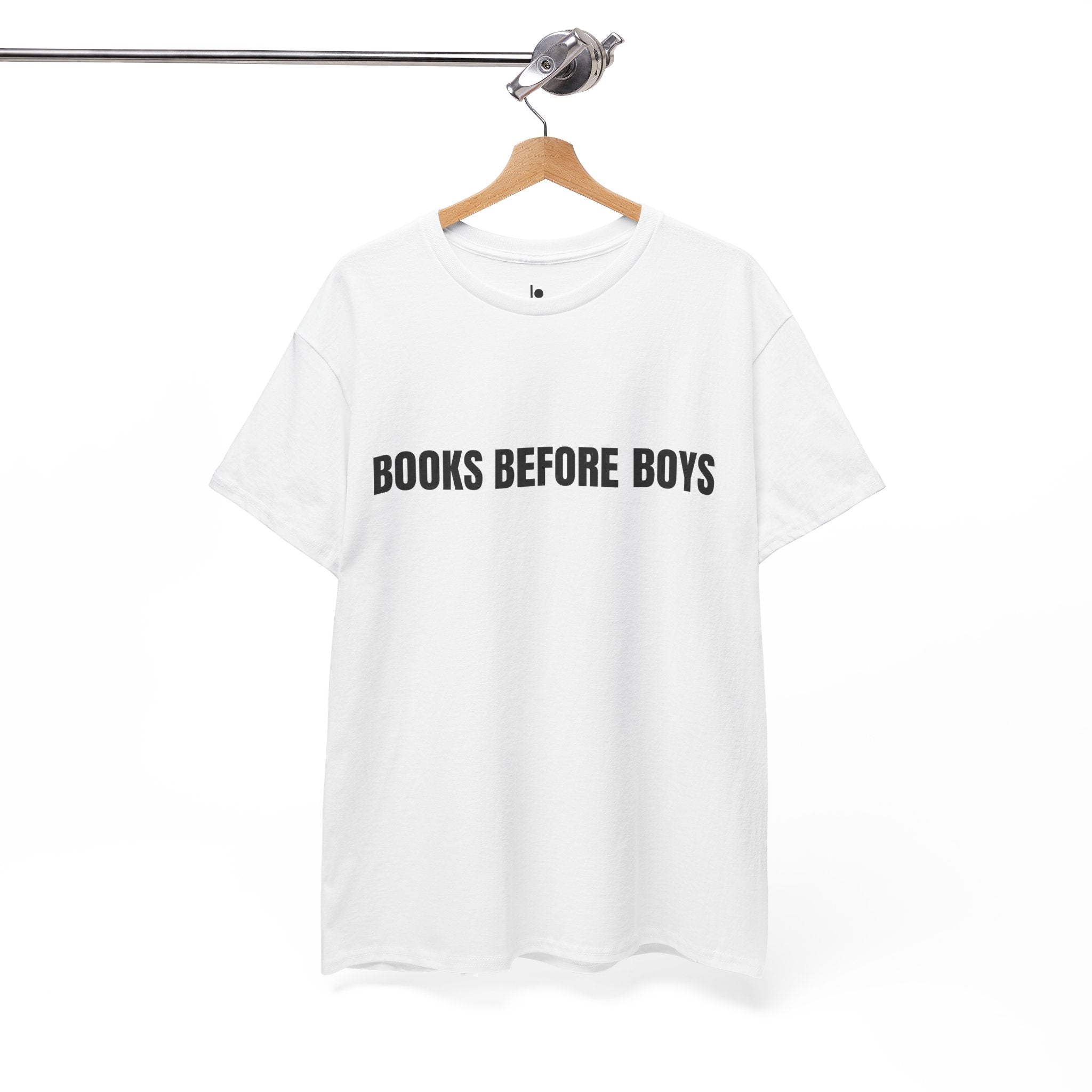 BOOKS BEFORE BOYS Humor Unisex Heavy Cotton Tee, Concert Apparel, Party Shirt, Music Lover Gift, Weekend Outfit