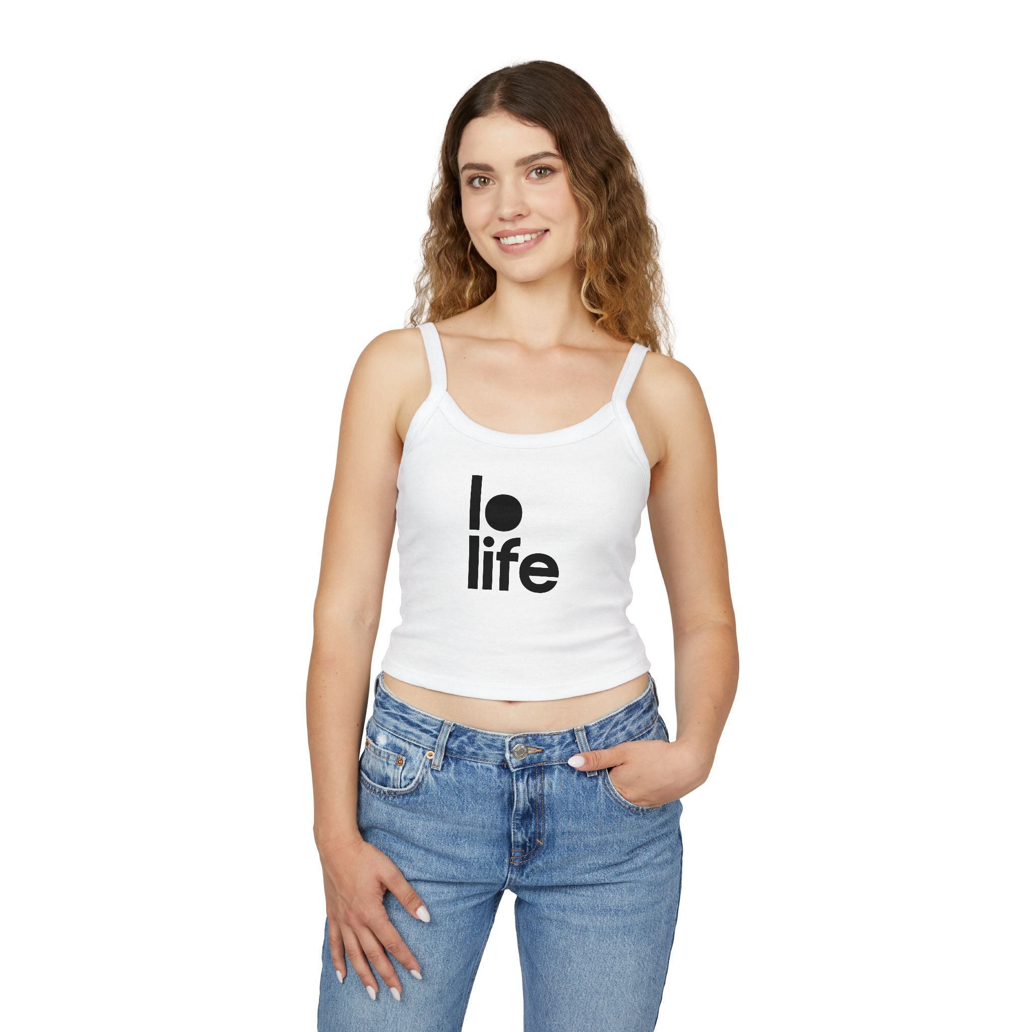 LO LIFE Women's Spaghetti Strap Tank Top | Perfect for Summer Parties, Casual Outings, Festival Wear, Unique Gift, Trendy