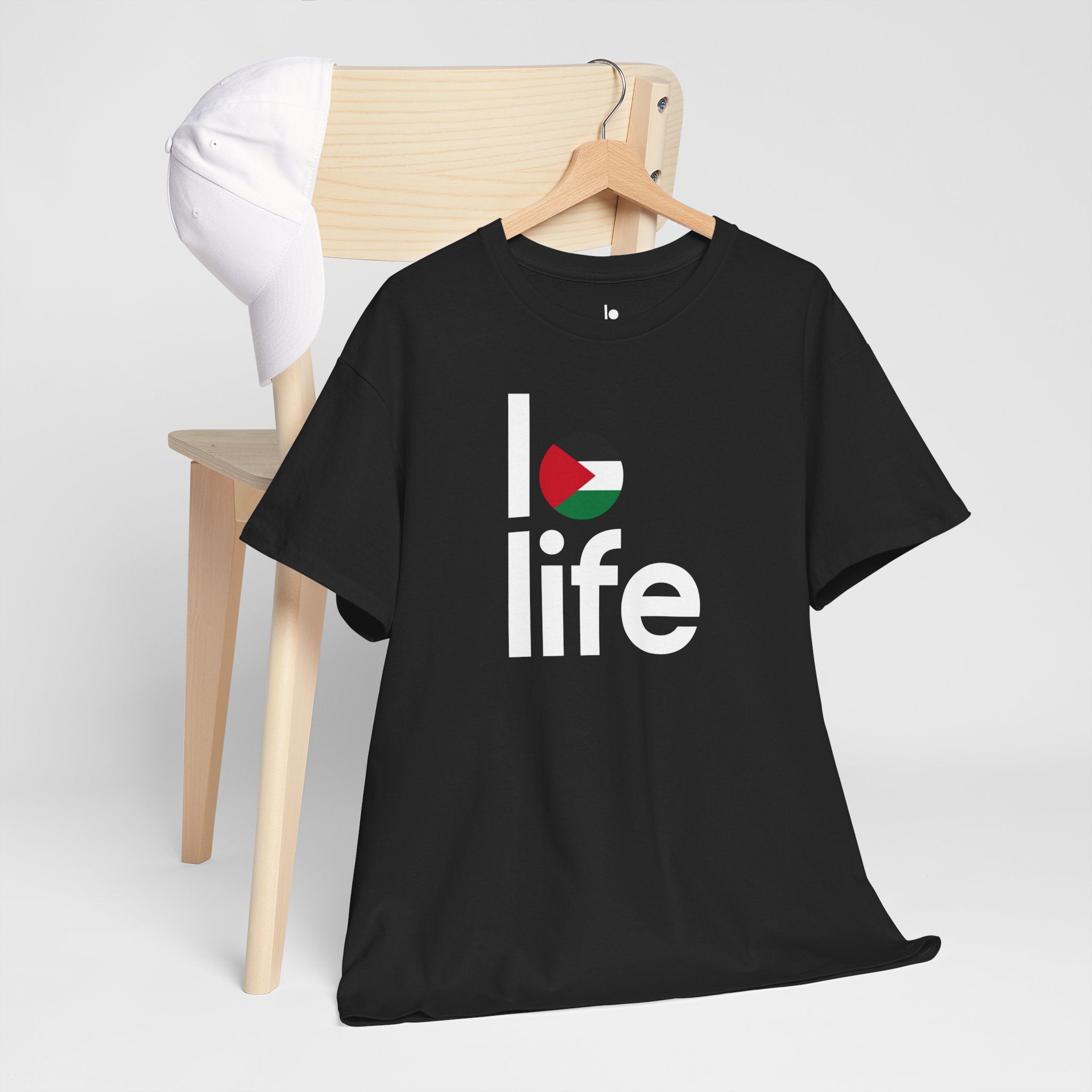 LO LIFE | PALESTINE FLAG Humor Unisex Heavy Cotton Tee, Concert Apparel, Party Shirt, Music Lover Gift, Weekend Outfit