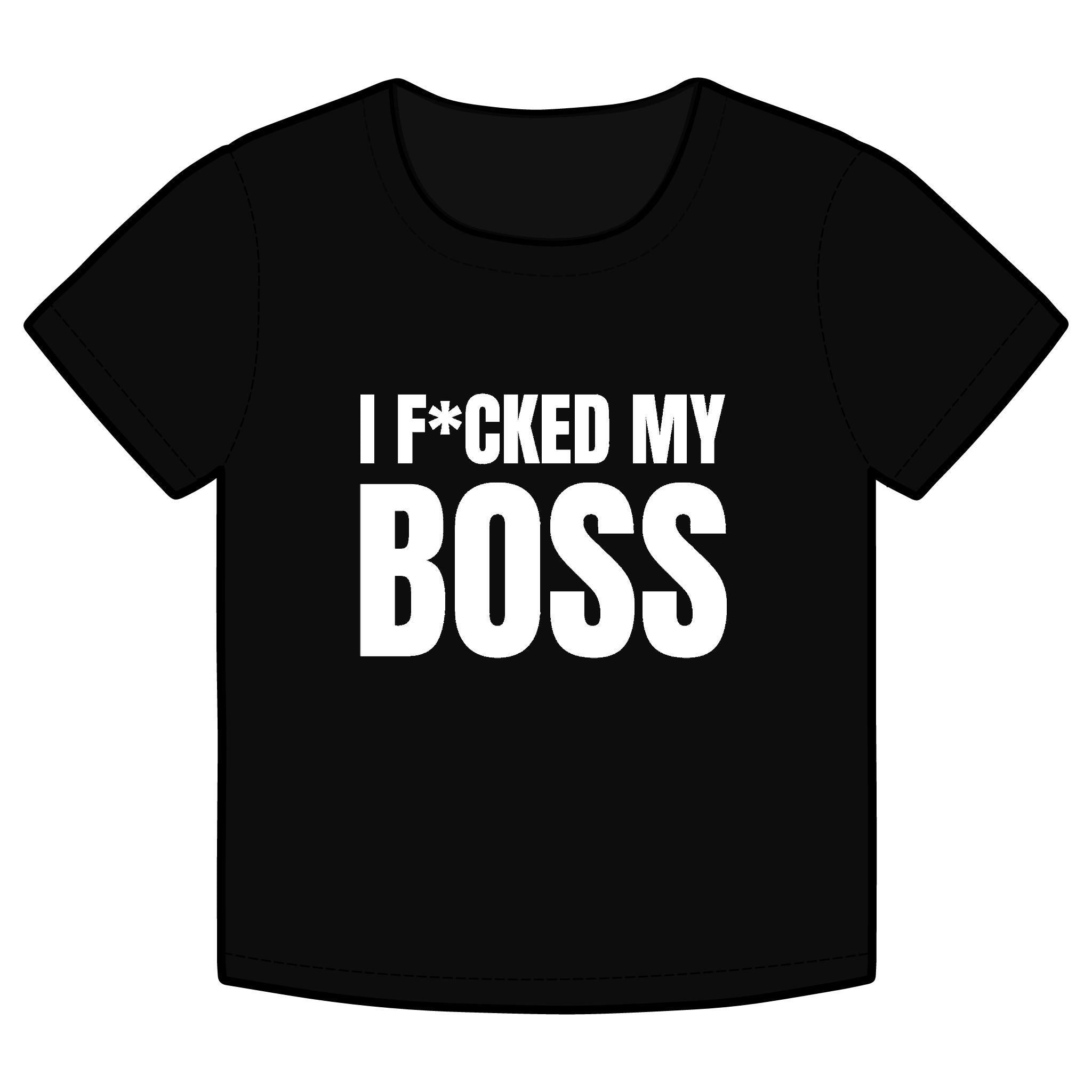 I F*CKED MY BOSS Funny Organic Baby Tee – Retro Slogan Shirt, Witty Graphic T-Shirt, Hipster Streetwear