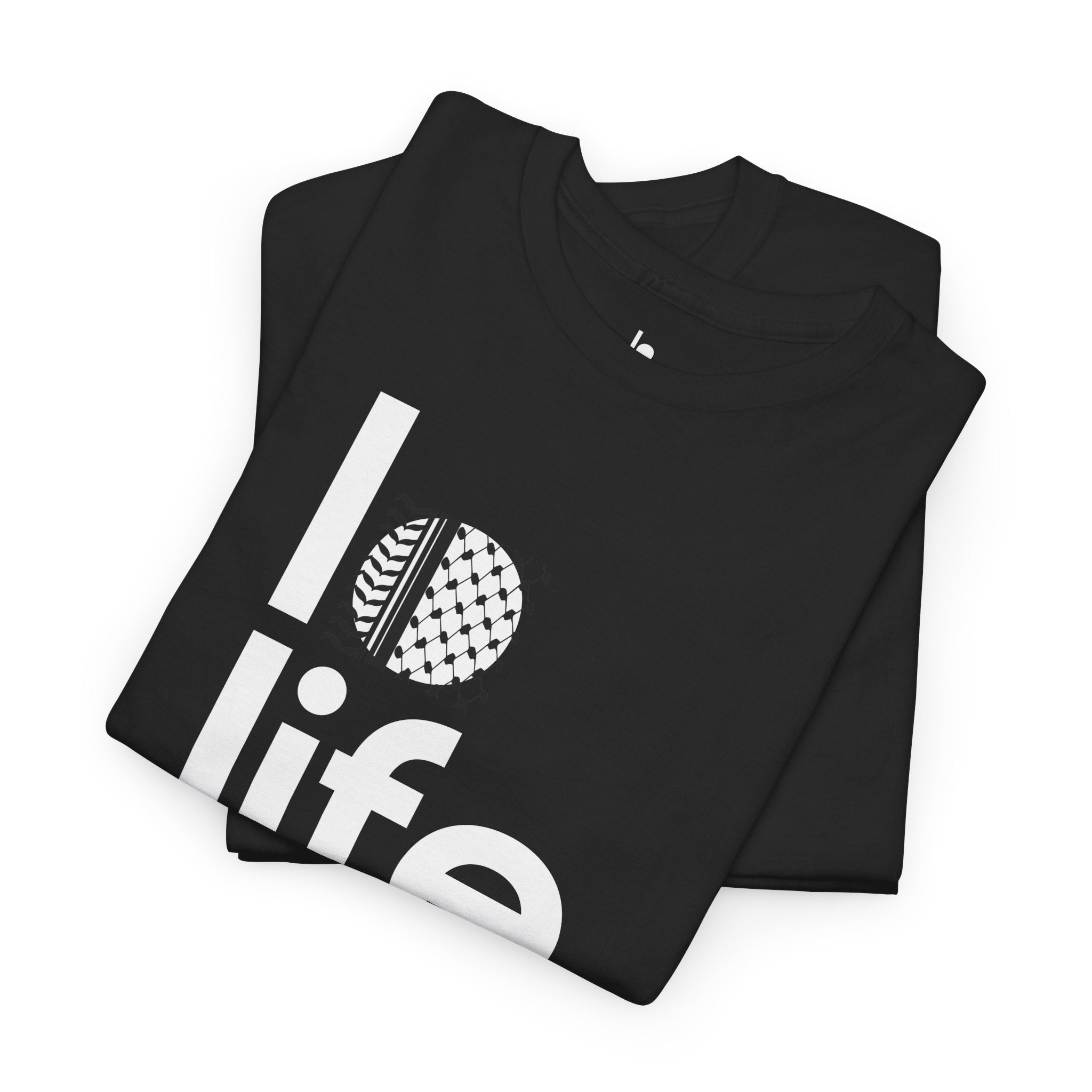 LO LIFE | PALESTINE KEFFIYEH Humor Unisex Heavy Cotton Tee, Concert Apparel, Party Shirt, Music Lover Gift, Weekend Outfit