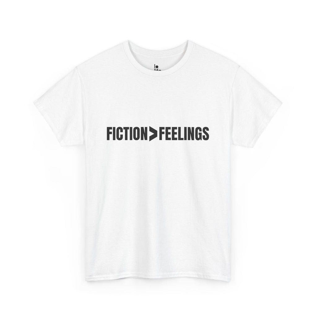 FICTION > FEELINGS Humor Unisex Heavy Cotton Tee, Concert Apparel, Party Shirt, Music Lover Gift, Weekend Outfit