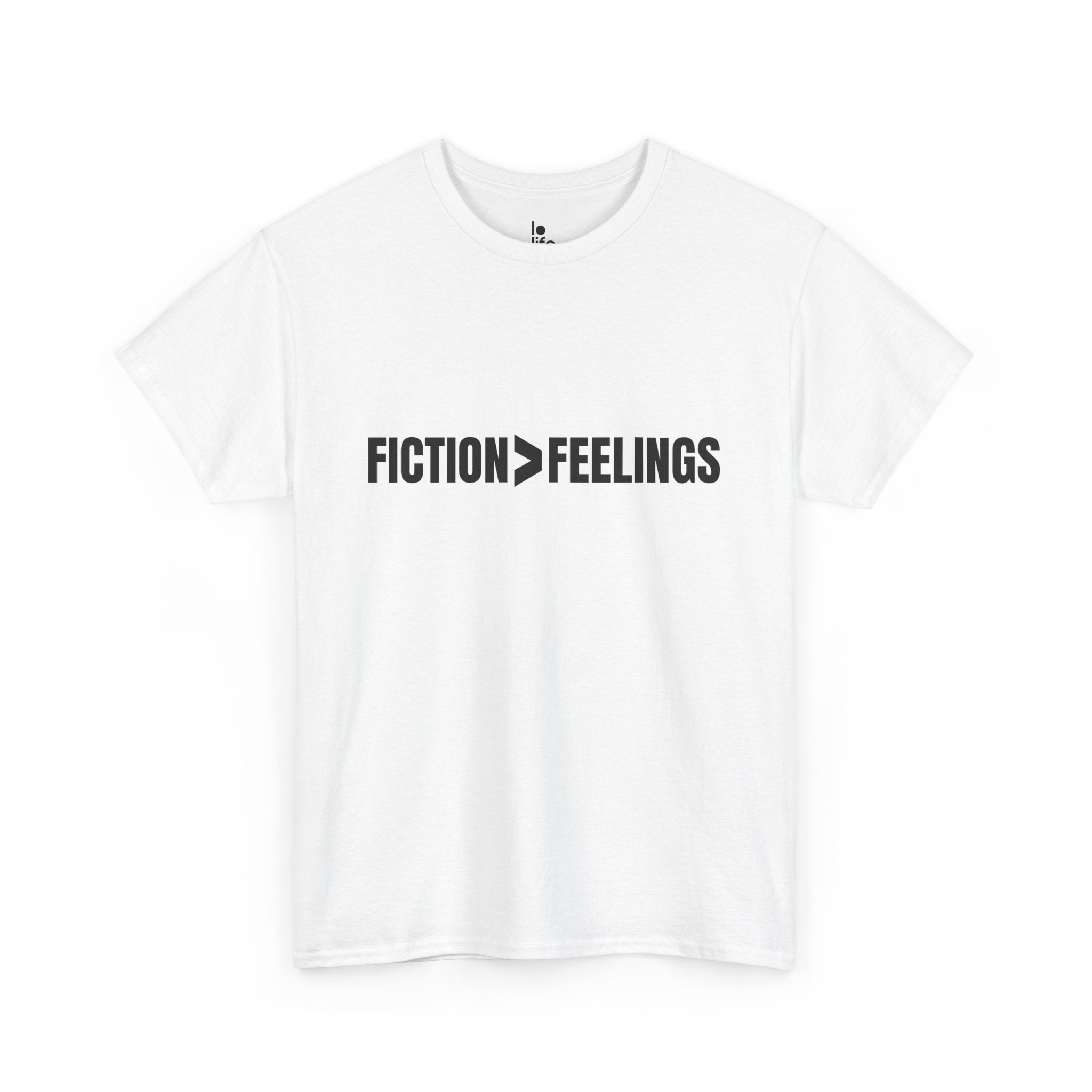 FICTION > FEELINGS Humor Unisex Heavy Cotton Tee, Concert Apparel, Party Shirt, Music Lover Gift, Weekend Outfit