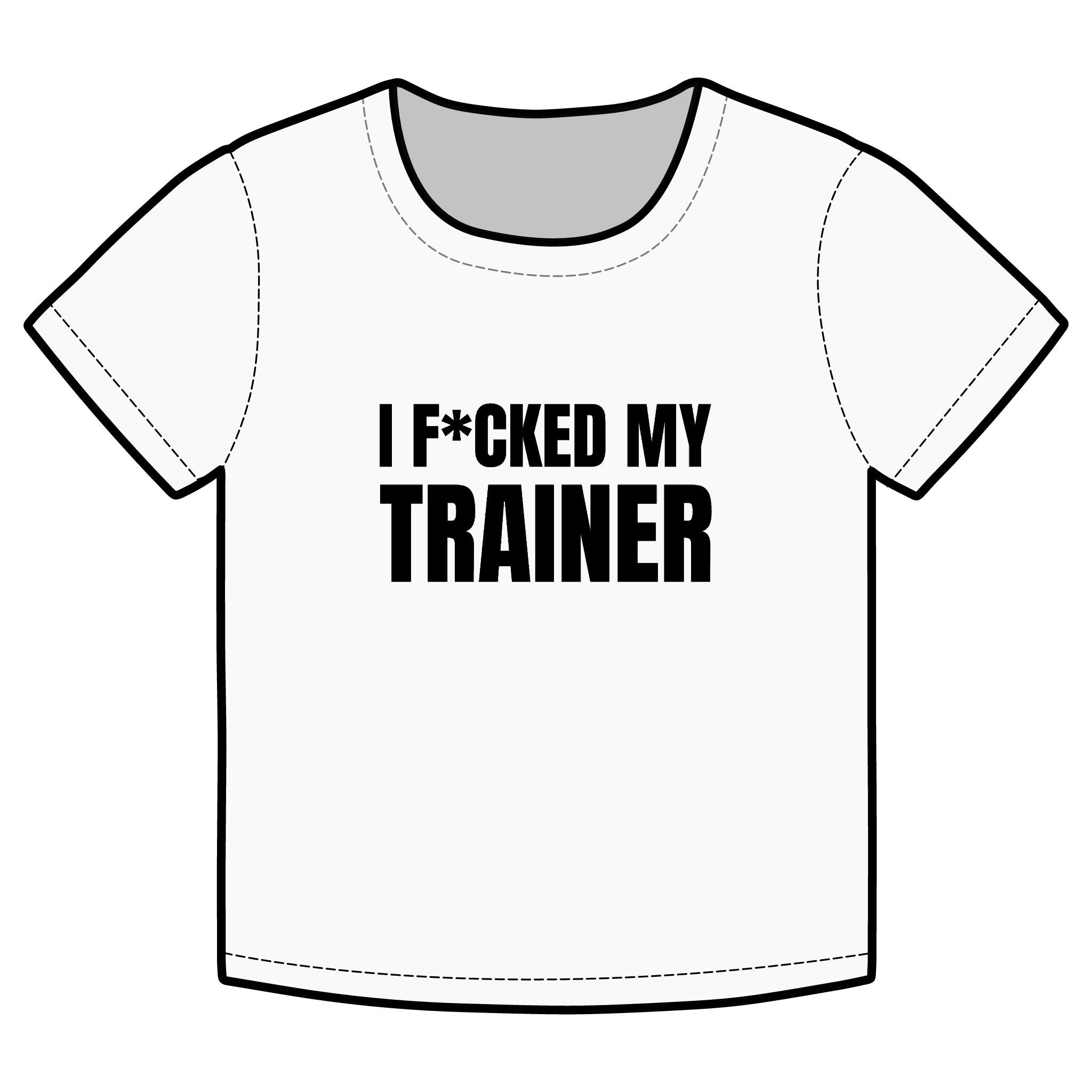 I F*CKED MY TRAINER Funny Organic Baby Tee – Retro Slogan Shirt, Witty Graphic T-Shirt, Hipster Streetwear