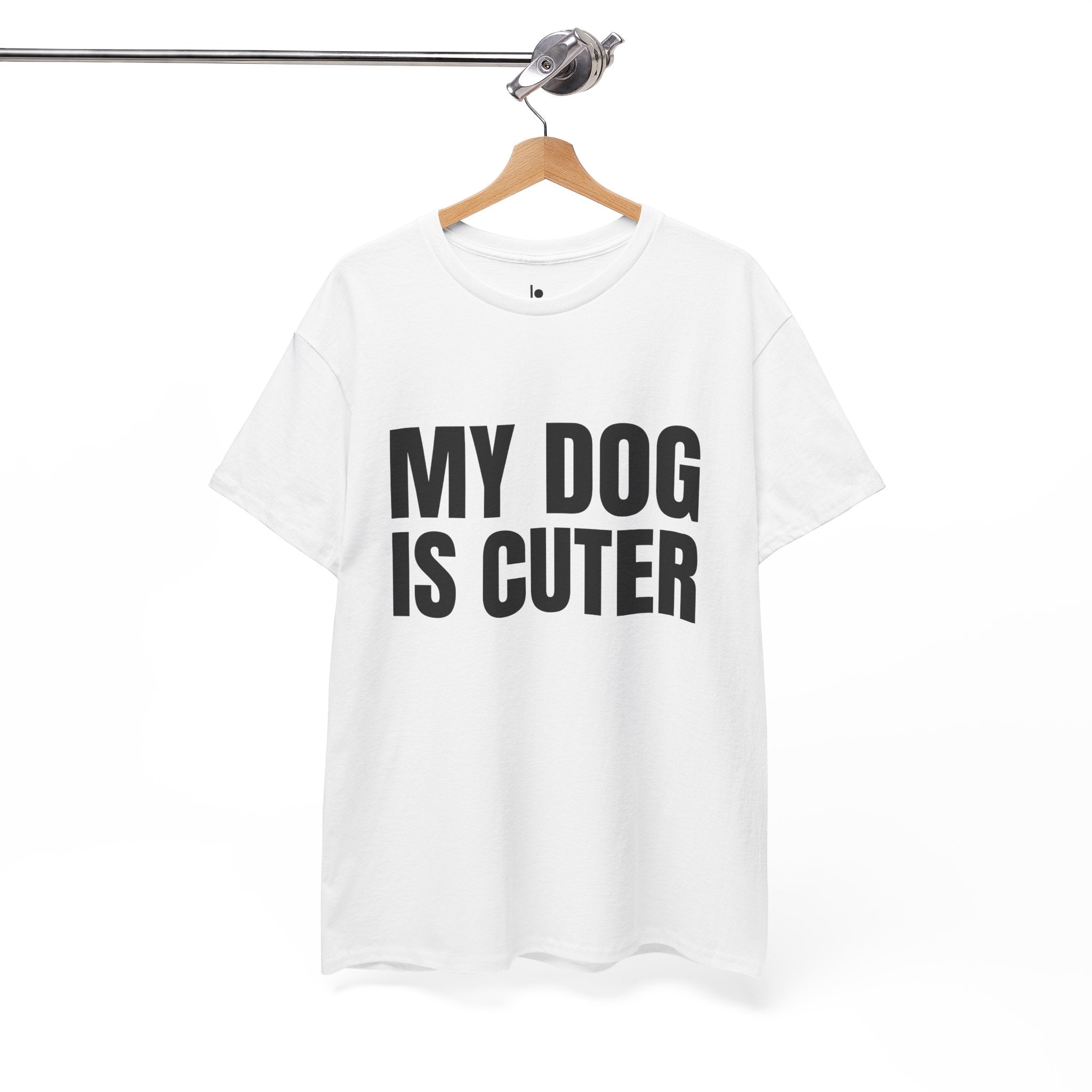 MY DOG IS CUTER Humor Unisex Heavy Cotton Tee, Concert Apparel, Party Shirt, Music Lover Gift, Weekend Outfit