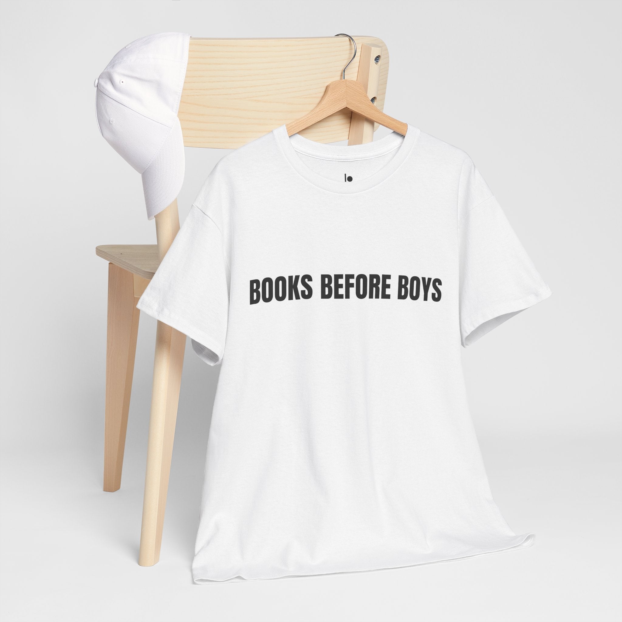 BOOKS BEFORE BOYS Humor Unisex Heavy Cotton Tee, Concert Apparel, Party Shirt, Music Lover Gift, Weekend Outfit