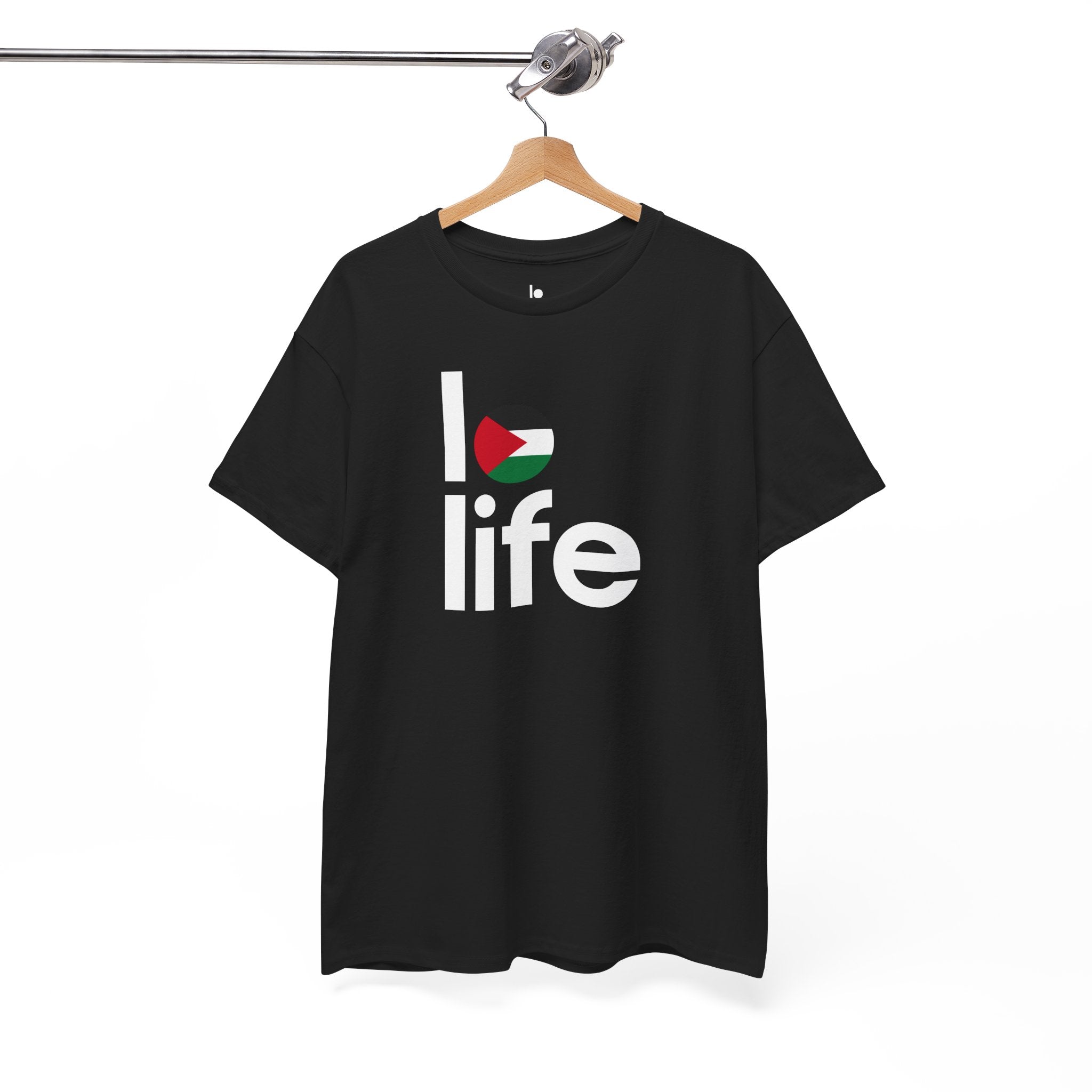 LO LIFE | PALESTINE FLAG Humor Unisex Heavy Cotton Tee, Concert Apparel, Party Shirt, Music Lover Gift, Weekend Outfit