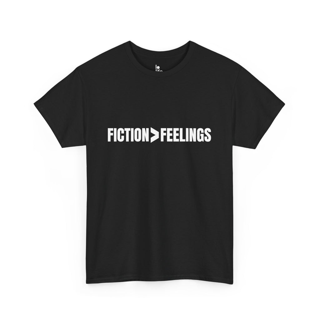 FICTION > FEELINGS Humor Unisex Heavy Cotton Tee, Concert Apparel, Party Shirt, Music Lover Gift, Weekend Outfit