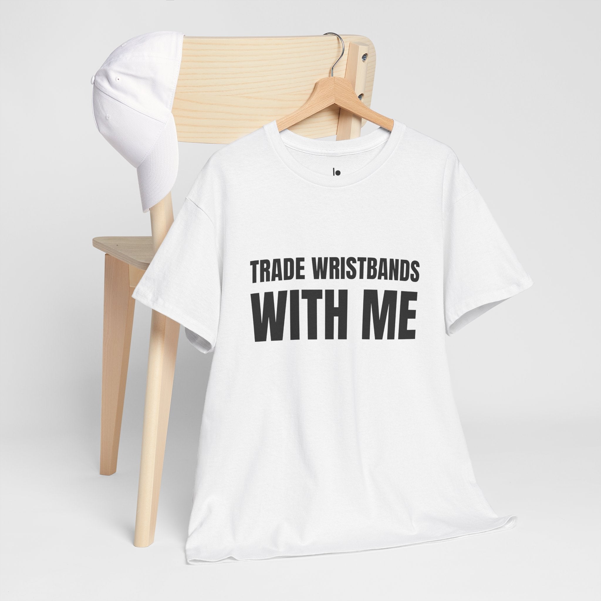 TRADE WRISTBANDS WITH ME Humor Unisex Heavy Cotton Tee, Concert Apparel, Party Shirt, Music Lover Gift, Weekend Outfit